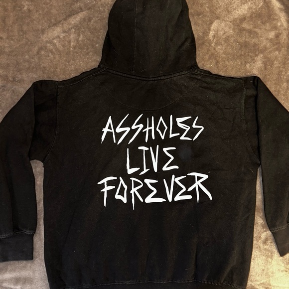 Assholes Live Forever Black Hoodie - Picture 2 of 5